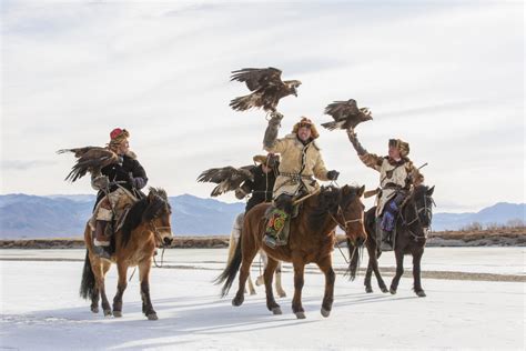 mongolian hunters.